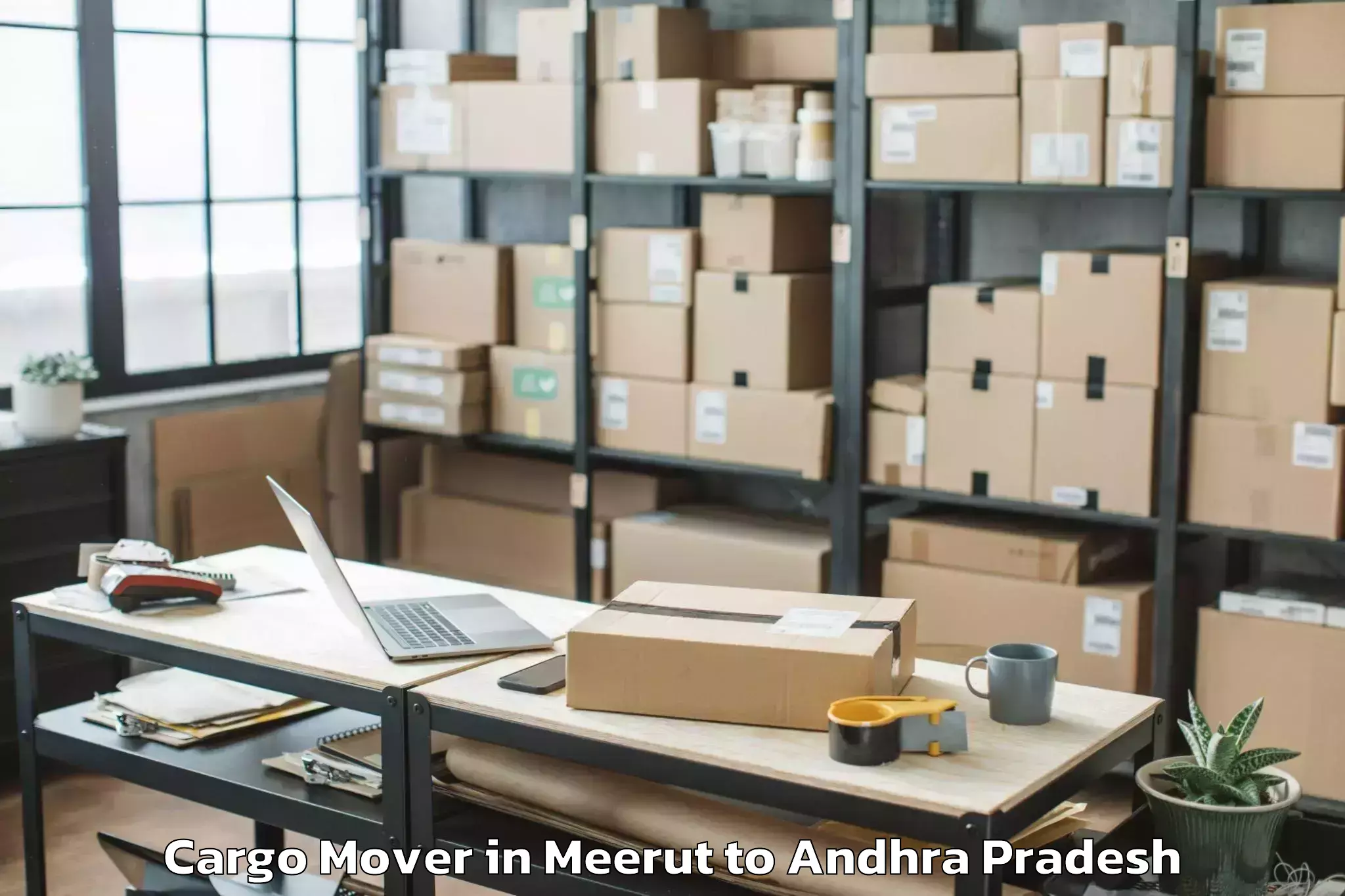 Top Meerut to Pedanandipadu Cargo Mover Available